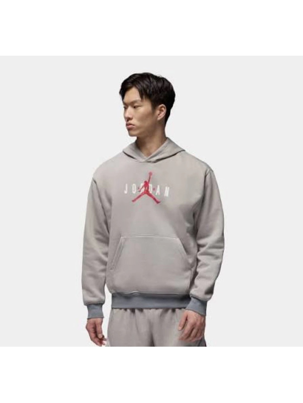 Active USA Light Gray Pullover Hoodie with Red Logo